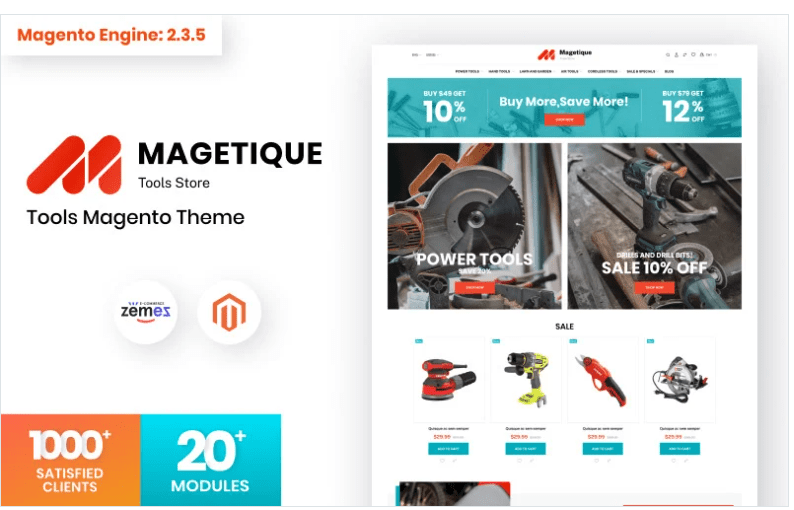 Magetique - Tools Store Magento Theme