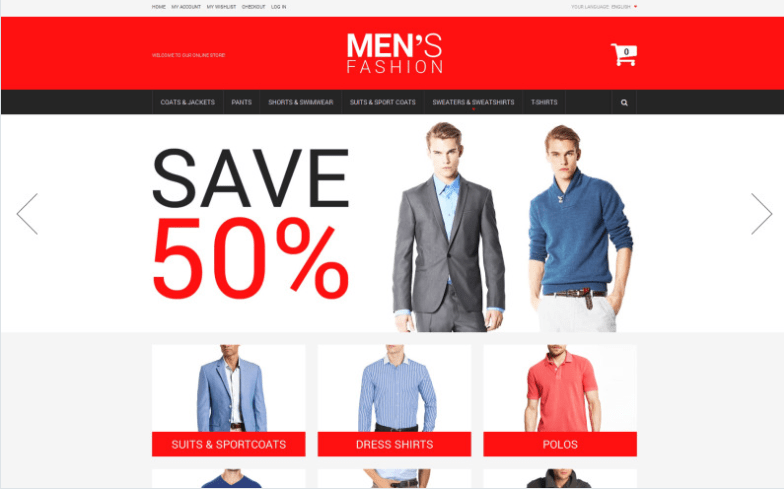 Men's Corporate Fashion Magento Theme
