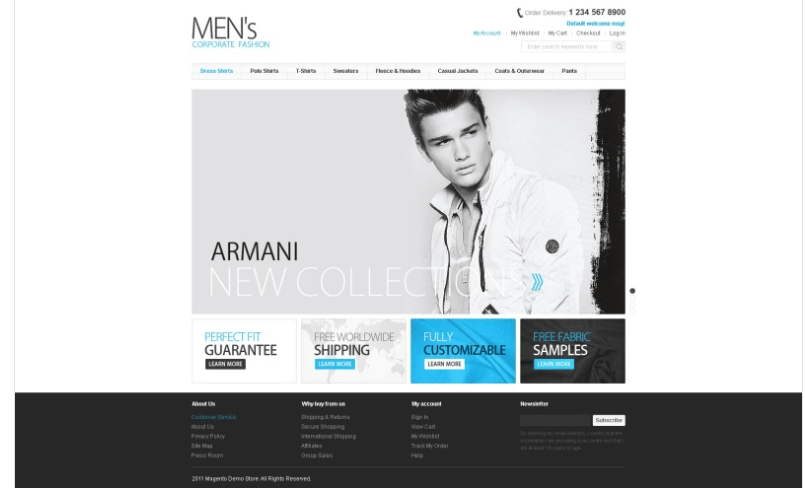 Men's Fashion Magento Theme