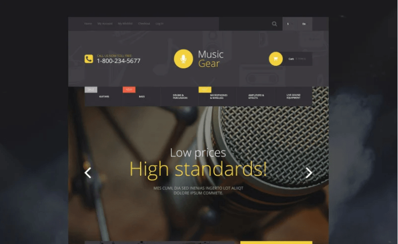 Music Gear Store Magento Theme
