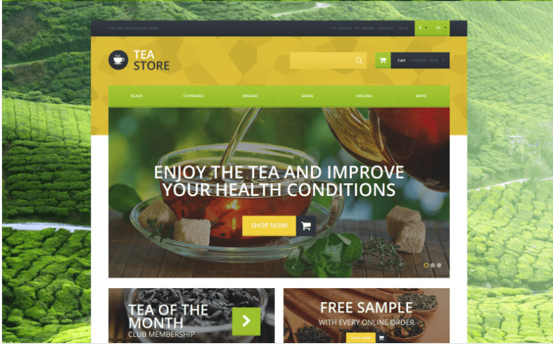 Naturally Grown Tea Magento Theme