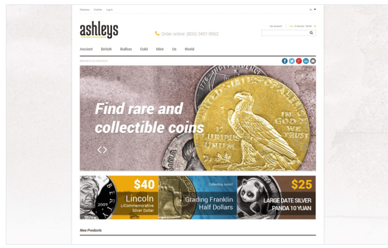 Numismatist's Store Magento Theme