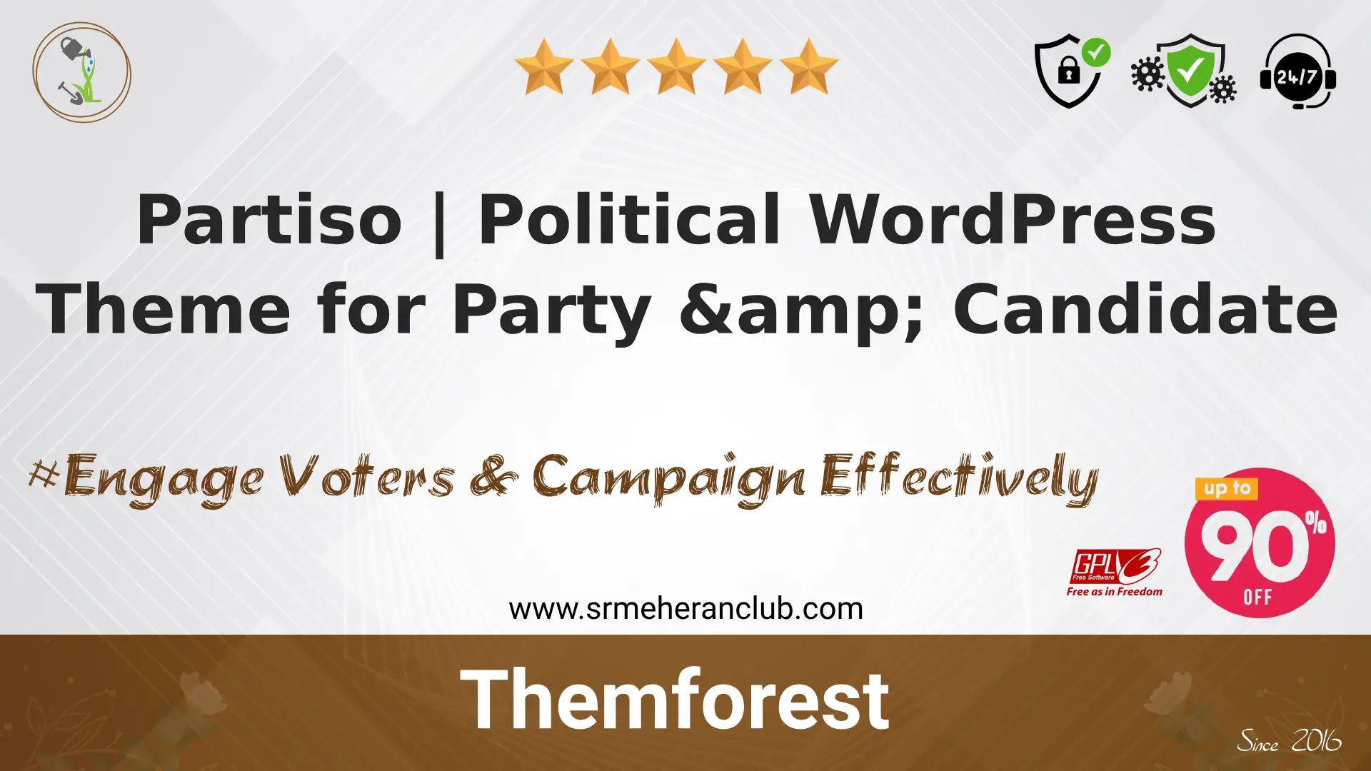 Partiso | Political WordPress Theme for Party & Candidate — Theme by Themeforest