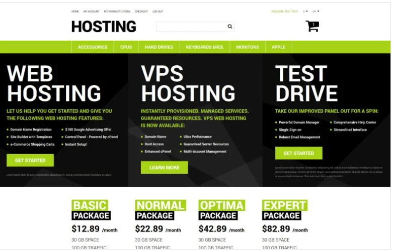 Pro Hosting Store Magento Theme