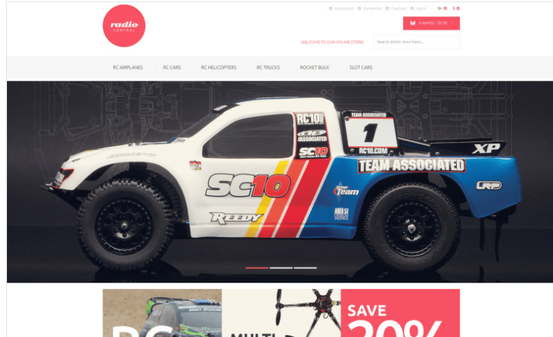 RemoteControlled Toys Magento Theme