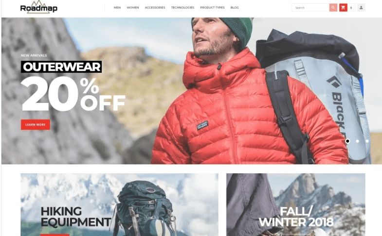 Roadmap - Outdoor Sports Gear Store Template Magento Theme