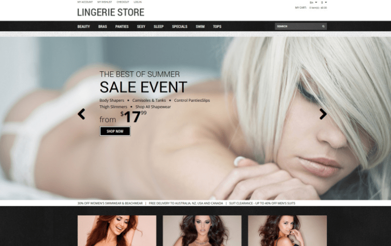 Romantic Lingerie Magento Theme
