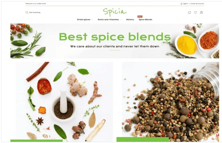 Spicia - Spices Online Store Template Magento Theme