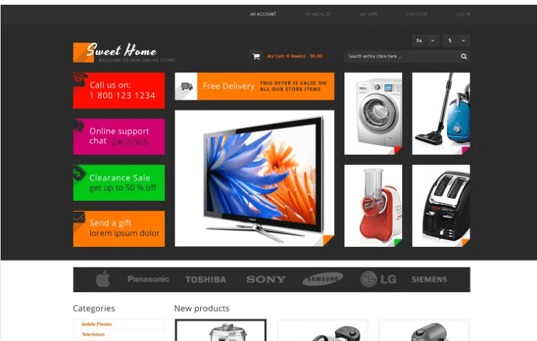 Sweet Home Magento Theme
