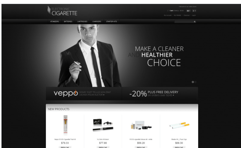 Tobacco Responsive Magento Theme