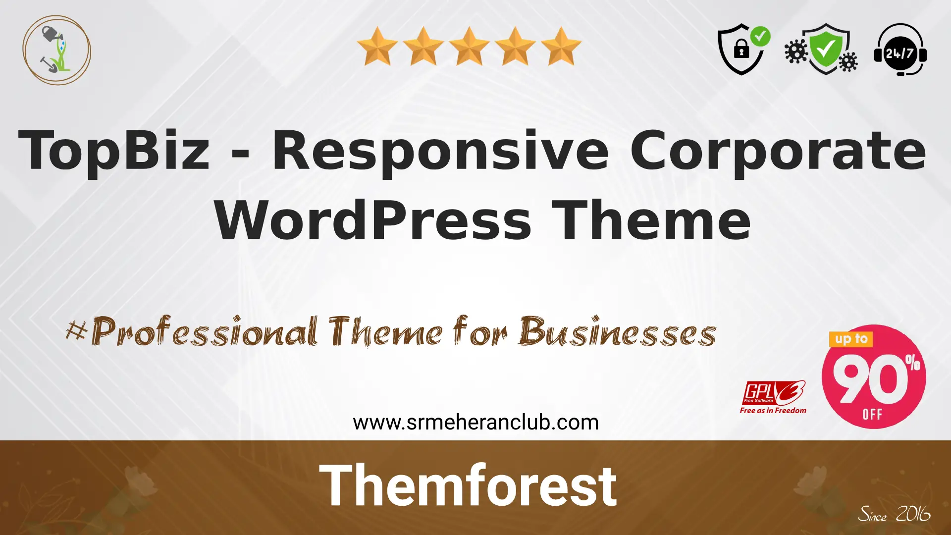 TopBiz – Responsive Corporate WordPress Theme — Theme by Themeforest