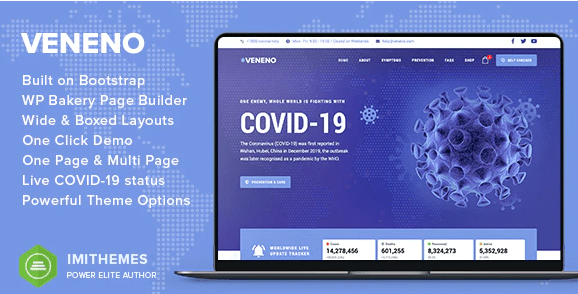 Veneno - Coronavirus Information WordPress Theme