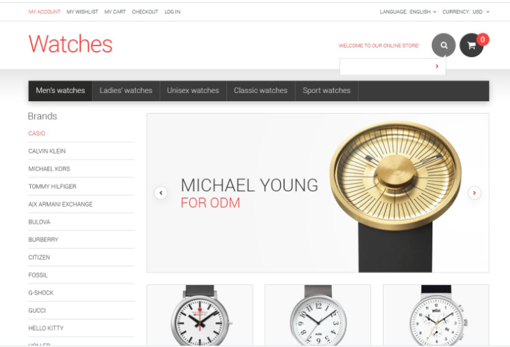 Watches Responsive Magento Theme
