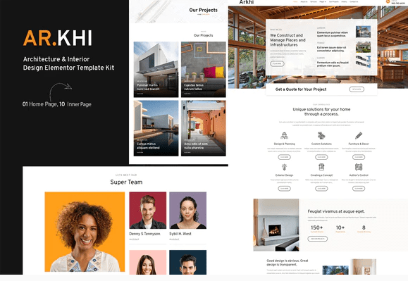 Arkhi Architecture & Interior Design Elementor Template Kit