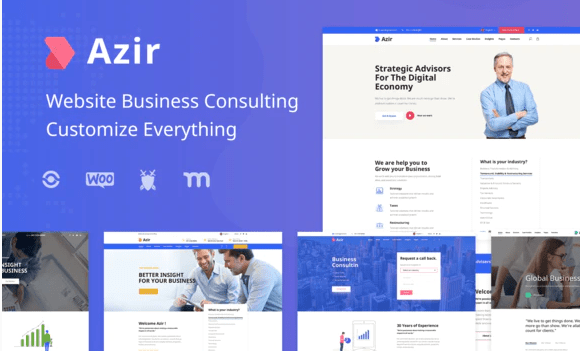 Azir | Finance Consulting Elementor Template Kit