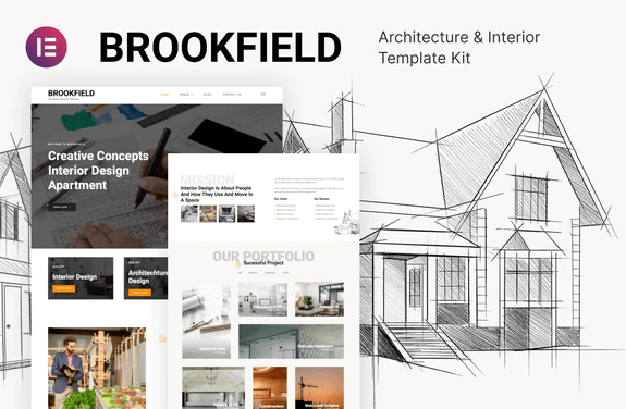 Brookfield – Architecture & Interior Design Template Kit