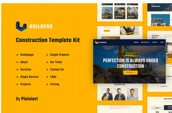 Buildeso | Construction Elementor Template Kit
