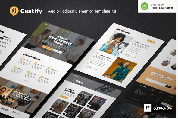 Product Image - Castify – Audio Podcast Elementor Template Kit Product Image - Castify – Audio Podcast Elementor Template Kit