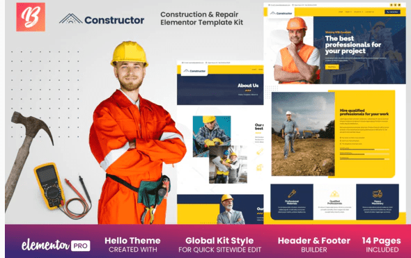Constructor - Construction & Repair Elementor Template Kit