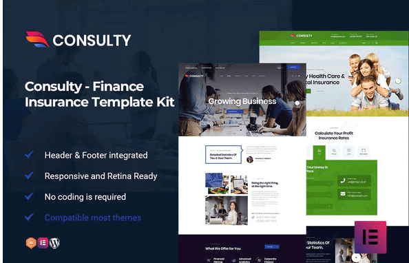 Consulty - Finance Consulting Elementor Template Kit
