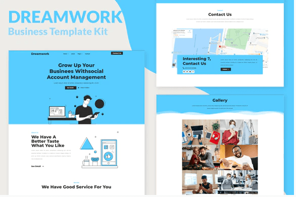 Dreamwork - Business Management Elementor Template Kit