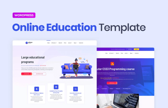 Product Image - Edison – Online Education Elementor Template Kit Product Image - Edison – Online Education Elementor Template Kit