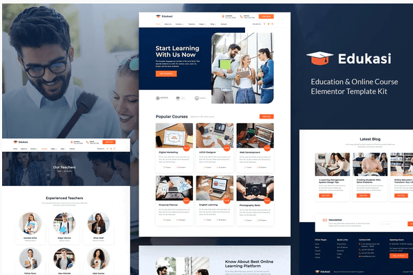 Edukasi – Education & Online Course Elementor Template Kit