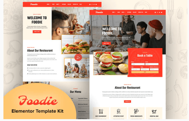 Foodie - Fast Food Elementor Template Kit