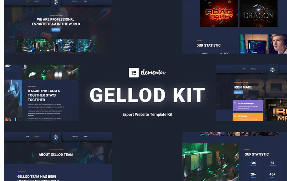 Gellod - Esport Gaming Elementor Template Kit