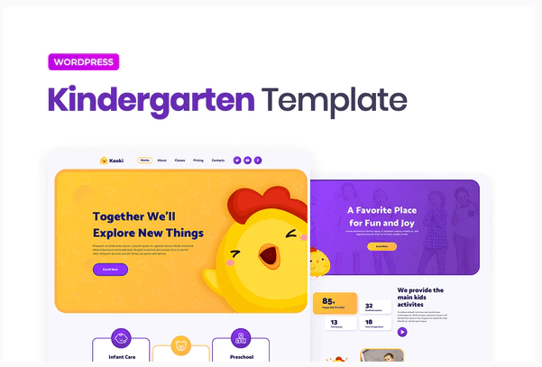 Kooki – Kindergarten Elementor Template Kit