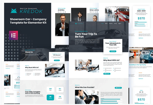 Kredok - Car Showroom Elementor Template Kit
