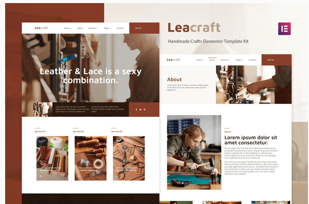 Leacraft - Handmade Crafts Elementor Template Kit
