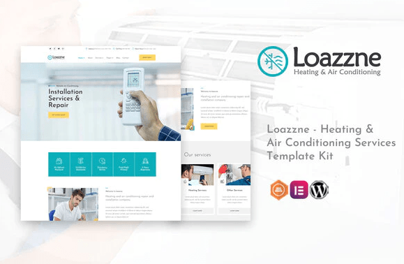 Product Image - Loazzne – Heating & Air Conditioning Services Template Kit