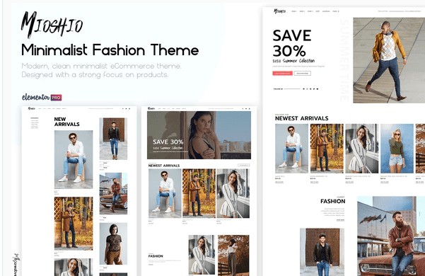 Mioshio - Fashion eCommerce Elementor Template Kit