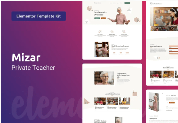 Mizar — Private Teacher & Education Elementor Template Kit