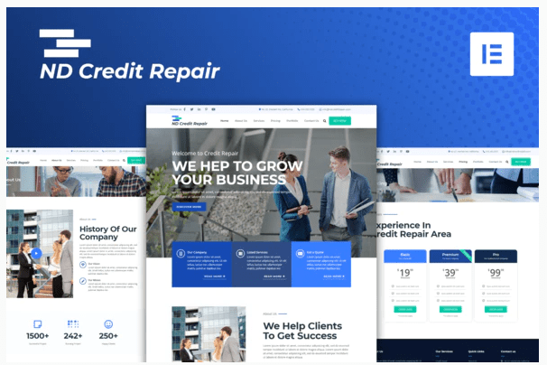 Product Image - ND Credit Repair – Finance Company Elementor Template Kit Product Image - ND Credit Repair – Finance Company Elementor Template Kit