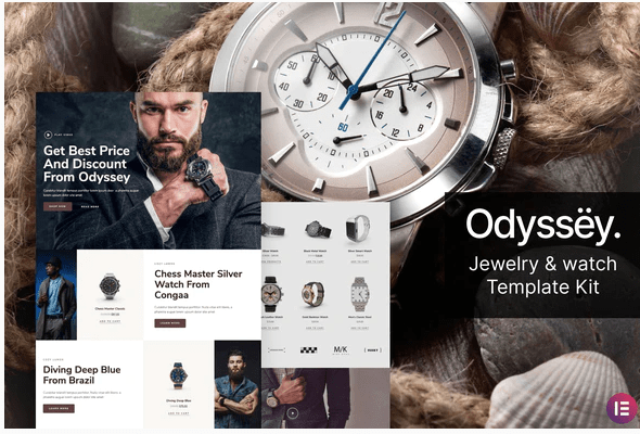 Odyssey – Jewelry & Watch WooCommerce Template Kit — WordPress Product by ThemeForest