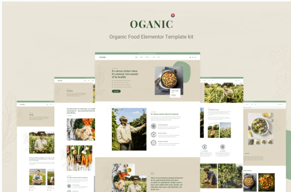 Oganic - Organic Food Elementor Template kit