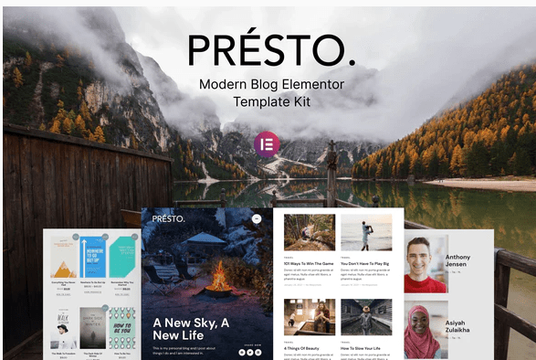 Presto – Modern Blog Elementor Template Kit