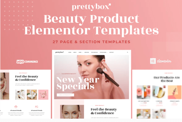 Prettybox - Cosmetic & Beauty Products Shop Elementor Template Kit