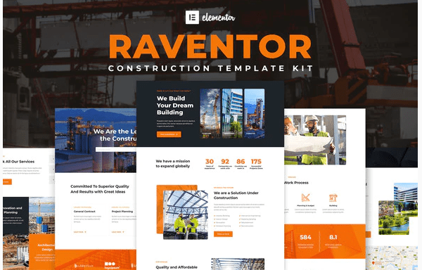 Raventor - Construction & Architecture Elementor Template Kit