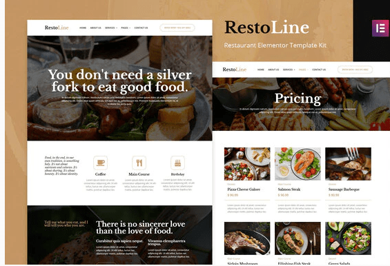 Restoline - Restaurant Elementor Template Kit