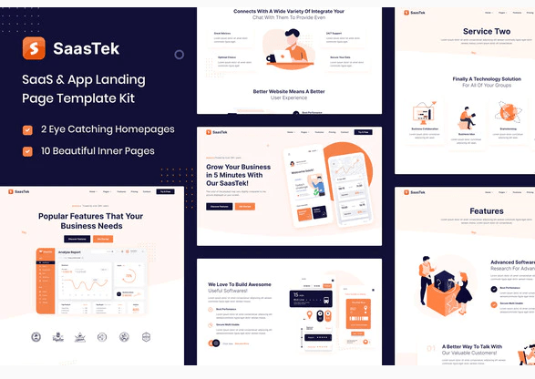 Product Image - SaasTek – SaaS & Technology Elementor Template Kit