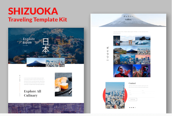 Shizuoka - Travel Elementor Template Kit