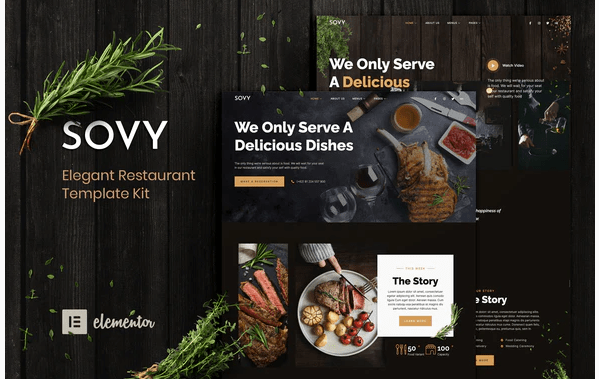 Product Image - Sovy – Restaurant Elementor Template Kit Product Image - Sovy – Restaurant Elementor Template Kit