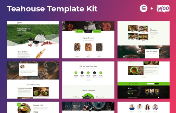 Product Image - Tabit — Teahouse & Tea Store Elementor Template Kit