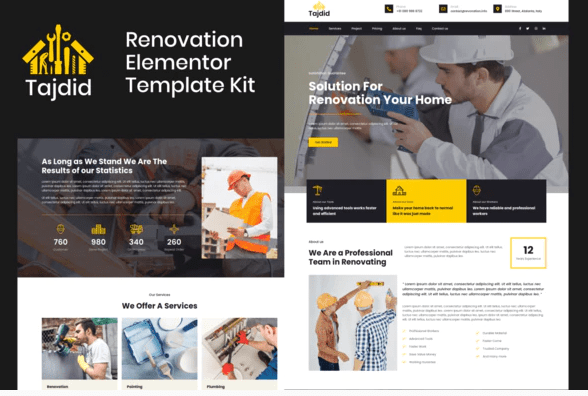 Tajdid - Renovation Elementor Template Kit