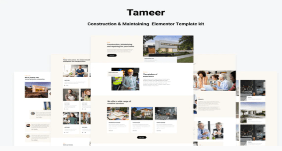 Tammer - Construction & Maintenance Elementor Template kit