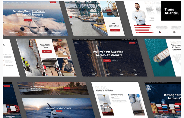 Product Image - Trans Atlantic – Transportation & Logistics Elementor Template Kit
