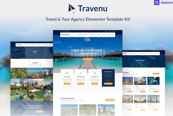 Product Image - Travenu – Travel & Tour Agency Elementor Template Kit